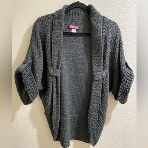 Charcoal Gray Cardigan Sweater - Size S/M